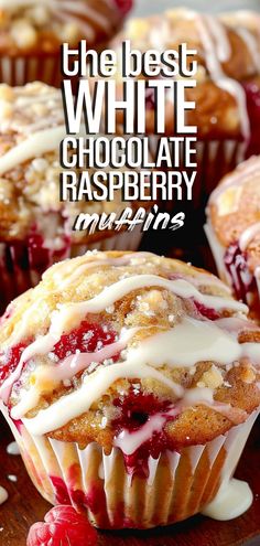 the best white chocolate raspberry muffins