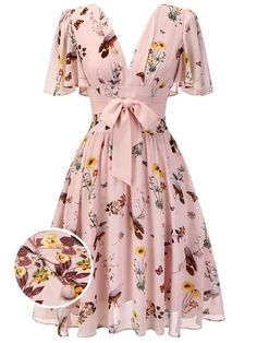 Buy Vintage 1950s Dresses Online | Retro Stage Cute Dresses For Party Casual, Buissness Clothes Casual Women Summer, Dresses To Wear To A Wedding Spring, Cute Clothing Aesthetic, Casual Dresses For Summer, Retro Stage, Fringe Flapper Dress, Flowered Dress, Mode Rose