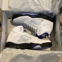 New Jordan Retro 5 Concords! Purchased On Release Date. Check Out My Listings For Other Kinds. Thanks For Looking! Jordan Retro 5, Jordan 5 Retro, Shoes Jordan, Jordan 5, Newest Jordans, Jordans For Men, Jordan Retro, Jordan Shoes, Release Date