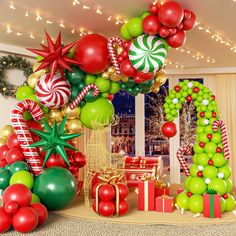 PRICES MAY VARY. What You Receive: The Christmas balloon arch kit includes 36pcs red balloons (18inchx1, 10inchx15, 5inchx20), 31pcs dark green balloons(18inchx1, 10inchx15, 5inchx15), 41pcs lime green balloons(18inchx1, 10inchx25, 5inchx15), 10inch gold balloonsx8, 5inch eyeball balloonsx4, 10inch brown balloonsx8, foil balloonsx2, red candy balloonx1, green candy balloonx1, 32inch red candy cane balloonsx1, 16inch red candy cane balloonsx4, gold long balloonsx5, green ribbonx1, decorative stripx1, glue dotsx1 Great Quality: The Christmas balloon garland in Christmas party decorations are made of great quality latex, which is thick long-lasting and not easy to pop. The balloons can be filled with air or helium, which can last for quite a long time without popping Easy to Use: We offer rib Christmas Balloon Garland, Candy Cane Gifts, Candy Balloons, New Year's Party Decorations, Merry Christmas Banner, Garland Arch, Green Balloon, Green Candy, Christmas Balloons