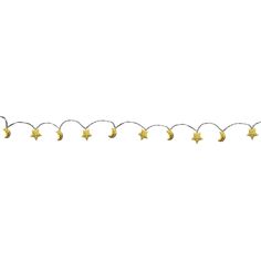 a string of gold stars on a white background