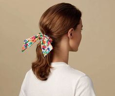 Perk up a ponytail or adorn your wrist. Our new scrunchie features our best-selling Garden Party floral and a pretty scarf tie. 100% Polyester Digitally printed 3.5" D Floral Scrunchie, Texas Gifts, Scarf Tie, Hydrangea Not Blooming, Plastic Headband, Pretty Scarves, A Ponytail, Fabric Headbands, Scarf Tying