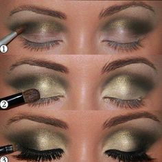 kaki Trucco Smokey Eye, Green Smokey Eye, Beautiful Eye Makeup, Makeup Tutorials, Makati, Smokey Eye Makeup