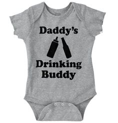 Brisco Brands Dads Milk Bottle Drinking Buddy Funny Baby Romper Boys or Girls related product $9.99 Daddys Drinking Buddy Funny Cute Shower Gift Newborn Baby Boy Girl Drooler Bibs $10.99 Daddys Drinking Buddy Funny Cute Shower Gift Newborn Baby Boy Girl Infant Romper $0.00  father's day daddy new first time son daughter dadjoke joke gag baba baabaa feeding hungry thirsty eating buddies babies babe gender reveal sprinkle shower birthday ironic sarcastic satire clothes newborn onepiece short sleev Romper Bodysuit, Drinking Buddies, Newborn Baby Boy, Baby Rompers, Cute Rompers, Gift Newborn, One Piece Bodysuit