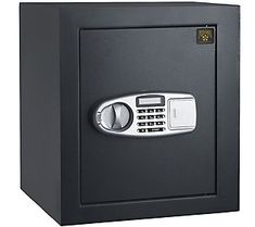 the electronic safe is open and ready for someone to use it in their home or office