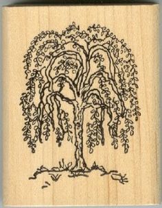 a rubber stamp with an image of a tree