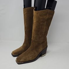 Vince Camuto Babellie Suede Brown Western Women’s Boots Brand New Without Box Zip Side Squared Toe Some Sticker Residue. You Have A Question Don't Hesitate To Ask. Suede Mid-calf Boots For Workwear In Spring, Spring Workwear Heeled Boots With Suede Lining, Spring Suede Square Toe Heeled Boots, Spring Square Toe Suede Heeled Boots, Casual Suede Boots With Square Toe, Mid Calf Suede Boots, Western Women, Leather Heeled Boots, Suede Leather Boots