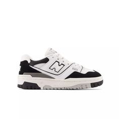 New Balance 550 "White/Black" Grade School Boys\' Shoe View 1 New Balance 550 White Black, New Balance 550 White, Shoes For School, Back To School Shoes, Black Rain, Shoe Wishlist, Winter Inspo, Rain Cloud, Shoe Inspo