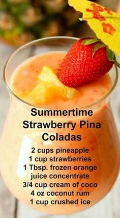 drinks recipes #HEALTHYDRINKS Resep Smoothie, Pina Coladas, Summertime Drinks, Mixed Drinks Recipes, Cocktail Drinks Recipes, Punch Recipes