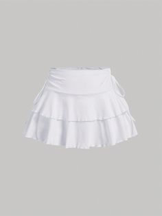 White Athletic Skirt, White Skirt Outfit Summer, Short White Skirt, White Skirt Summer, Clothes Skirts, Pastel Skirt, White Skirt Outfits