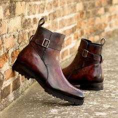 Patina Jodhpur Boots MATETA Men’s Boots, The Rush, Leather Dye, Fine Print, Shoe Tree