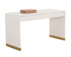 Ilona Desk - Oyster Shagreen 109022 Sunpan Formal Entryway, Best Home Office Desk, Buy Desk, Art Deco Desk, Contemporary Desk, Modern French, Curve Design, Leather Finish, Modern Desk