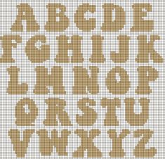 a cross stitch pattern with letters and numbers