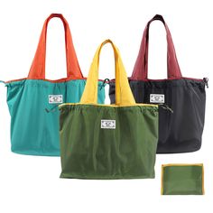 PRICES MAY VARY. LARGE CAPACITY AND STURDY: our tote size is 17.3x16.5 inches, the shoulder strap length is 11.8 inches, the capacity of 4 gallons, can accommodate a lot of miscellaneous items, is made of very strong nylon fabric, strong load and strong and durable,This set has three bags that are different colors， can meet the daily shopping use DRAWSTRING OPENING AND INSIDE POCKET：Our shopping bags are designed with a unique drawstring closure for enhanced privacy and security. You can use it Foldable Tote Bag, Pocket Kitchen, Bright Bag, Nylon Tote Bag, Bags Ideas, Miscellaneous Items, Grocery Bags, Reusable Shopping Bags, Linen Bag