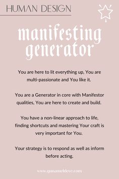 Human Design Manifesting Generator Aura type Human Design Manifesting Generator 5/1, Consecutive Appetite Human Design, Manifestor Generator Human Design, Manifest Generator, 6/2 Human Design, Aura Types, Human Design Quotes