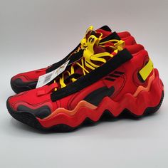 Adidas Exhibit B Candace Parker Women's Shoes GZ2379 Incredibles New Size 9 Step up your shoe game with these limited edition Adidas Exhibit B Candace Parker sneakers. The shoes feature a mid-top shoe shaft style with a lace-up closure for a secure fit. They come in a striking red, black, and yellow colorway with an Incredibles pattern and a logo accent. These shoes are perfect for any occasion, whether it's for activewear, casual wear, or workwear. They have a cushioned insole for comfort and breathability, making them ideal for any season. The shoes have a standard shoe width and are available in US size 9 and UK size 7.5. Get your hands on these Adidas Exhibit B Candace Parker sneakers and step out in style. A huge thank you for visiting our eBay store or making a purchase. Much appreci Candace Parker, Mid Top Shoes, Mid Top, Black And Yellow, Shoe Game, Step Up, Ebay Store, Women's Shoes, Athletic Shoes