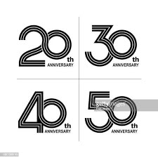 the number twenty five and fifty six in four different styles, black on white background