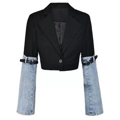 Denim Patchwork Jacket, Cowboy Suit, Casual Coats For Women, Patchwork Blazer, Fall Wardrobe Essentials, High Street Fashion, Denim Chic, Patchwork Jacket, Denim Blazer