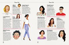 an article about women's hair and makeup is featured in the magazine, which features illustrations