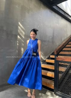 Dresses To Wear In Goa, Bridesmaid Dress Summer, Simple Frock Design, Blue Linen Dress, Wedding Dress Bridesmaid, Simple Frocks, Maxi Dress Plus Size, Desi Fashion Casual, Simple Wedding Dress