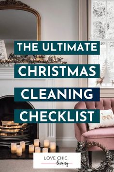 Prepare your home for the holidays with the ultimate Christmas cleaning checklist. This guide breaks down tasks to help you clean and organize efficiently before guests arrive. From decluttering to deep cleaning, it covers everything you need to make your home holiday-ready. Stay on top of your to-do list with easy-to-follow steps. Click to read the full article and start your Christmas cleaning with confidence. Clean And Organize, Ultimate Christmas, Christmas Living Rooms, Home For The Holidays, Chic Living