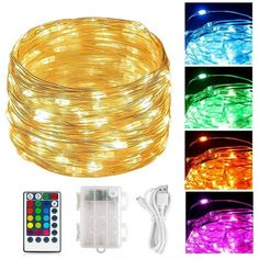 led lights are shown with different colors and sizes