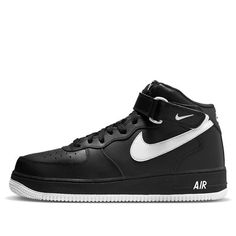 Nike Air Force 1 Mid 07 'Black White' DV0806-001 Nike Air Force 1 Mid, Air Force 1 Mid, Nike Air Force 1, Stylish Sneakers, Air Force 1, Sneaker Head, Nike Air Force, Perfect Pair, Air Force