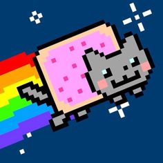 Nyan Cat Cosplay, Nyah Cat, Nyan Cat And Tac Nyan, Nyan Cat Pfp, Nyan Cat Gif, Tac Nyan, 2000s Pfp, Nya Cat, Web Aesthetic