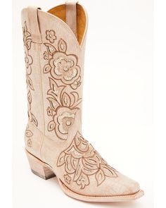 Shyanne Womens Belle White Western Boots - Snip Toe, White Alt Cowgirl, Cowgirl Boot Painting, Boot Painting, Girly Cowgirl, Saddle Boots, Wedding Cowboy Boots, Country Bridesmaid Dresses, Tall Western Boot, Cute Cowgirl Boots