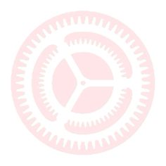 an image of a white clock face with gears in the center on a light pink background