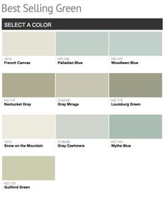 the best selling green paint colors for your home and office, including grays, greens,