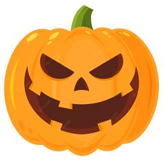 a cartoon pumpkin with eyes and mouth