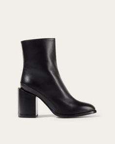 The Dear Frances Spirit Boot, Perfect Ankle Boot Dear Frances, Black Block Heels, Winter Ankle Boots, Minimal Aesthetic, Leather Block Heels, Stitching Leather, Designer Boots, Womens Boots Ankle, Leather Ankle Boots