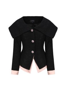 Nadia Lapel Jacket (Black) (Final Sale) Nana Jacqueline, House In London, Look Retro, Lapel Jacket, The Opera, Pinterest Closet, Mode Inspiration, Look Fashion, Classy Outfits