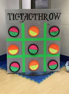 the tic - tacthrrow game is made out of foam