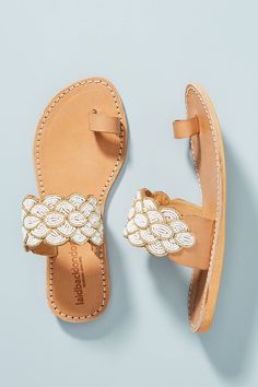 Beaded Strap, Nice Sandals, Shorts Outfits Women, Business Casual Outfits For Women, Anthropologie Shoes, Best Running Shoes, Embellished Sandals