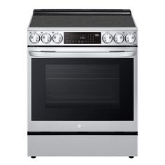 a silver oven with the door open on an isolated white background for use in commercial purposes