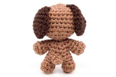 a crocheted stuffed animal is shown on a white background and looks like it's from star wars