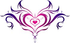 a heart shaped tattoo design on a white background