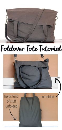 how to make a foldover tote bag