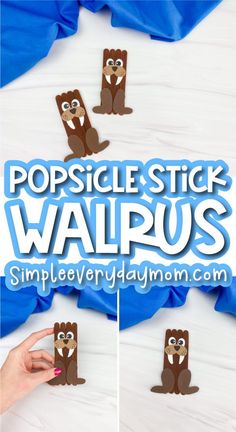 the popsicle stick walrus is made out of paper