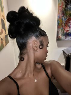 Hairstyles Black Women, Hairdos For Curly Hair, Slicked Back Hair, Dope Hairstyles, Hair Ponytail Styles, Hair Laid, Ponytail Styles, Sleek Hairstyles, Hairstyles Black