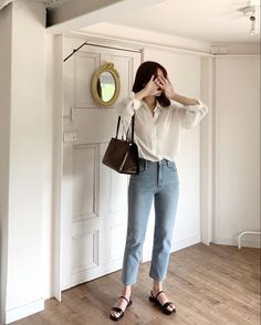 Ootd Hijab Style, Simple Casual Outfits, White Shirt Outfits, Polo Outfit, Korean Casual Outfits, Stylish Summer Outfits, Muslimah Fashion Outfits, Classy Casual Outfits