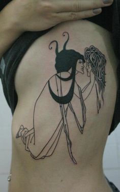 An Aubrey Beardsley illustration from Oscar Wilde’s Salome. Tattoo artist is Sophie Bouvier. Beardsley Tattoo, Surreal Art Tattoo, Beardsley Illustration, Tat Inspiration, Literary Tattoos, Cute Tats, Body Decor, Skin Drawing