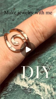 Copper Jewelry Handmade Rings, How To Seal Copper Jewelry, Hammered Copper Jewelry Tutorials, Diy Wire Jewelry Tutorials Beginner, Copper Handmade Jewelry, Hammered Jewelry Diy, Diy Metal Jewelry Making, How To Make Metal Jewelry, How To Make Copper Jewelry