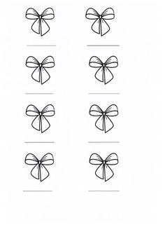 four different bows are shown in this worksheet