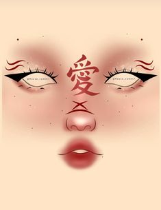 Facial Drawings, Makeup Kawaii, Anime Eye Makeup, Drag Make-up, Anime Cosplay Makeup, Makeup Drawing, Anime Makeup, Makeup Face Charts, Face Art Makeup