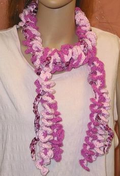 Braided Spiral Scarf in Pink Colors Made Accessories, Braided Scarf, Crocheted Scarf, Pink Scarf, Pink Scarves, Accessories Fashion