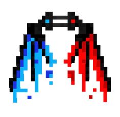 an image of a pixel art design with red, white and blue colors on it