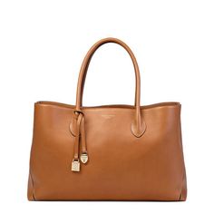 Luxury Everyday Satchel Bag, Luxury Brown Epsom Leather Bag, Designer Everyday Satchel, Timeless Brown Epsom Leather Bag, Luxury Rectangular Calf Leather Bag, Formal Leather Shoulder Bag With Leather Handles, Designer Calf Leather Shoulder Bag For Travel, Timeless Soft Leather Shoulder Bag, Timeless Tote Shoulder Bag